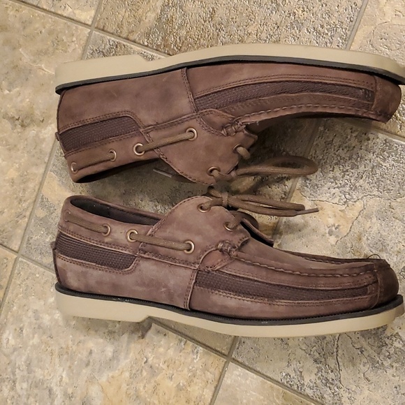 Timberland Men's Classic 2-Eye Boat Shoes 9.5 brown genuine leather - Picture 6 of 8
